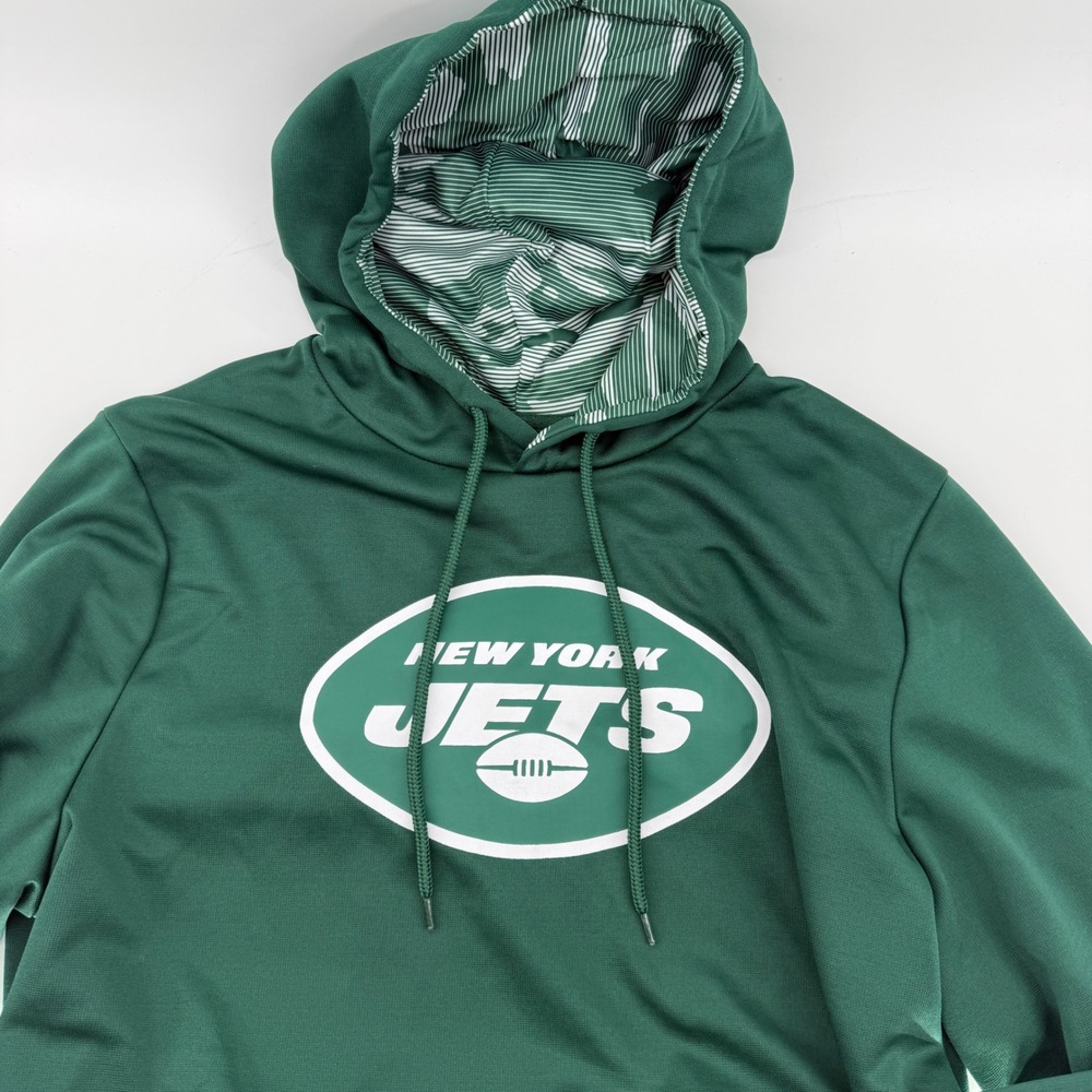 Zubaz NFL New York Jets NEW Large Green Graphic Hoodie camo Print Hood Lining